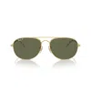 Ray Ban Bain Bridge 60mm Polarized Pillow Aviator Sunglasses In Oro/verde