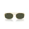 Ray Ban 54mm Oval Sunglasses In Oro/verde