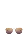 Ray Ban Womens Gold Rb3694 Jim Hexagonal-frame Metal Sunglasses In Pink