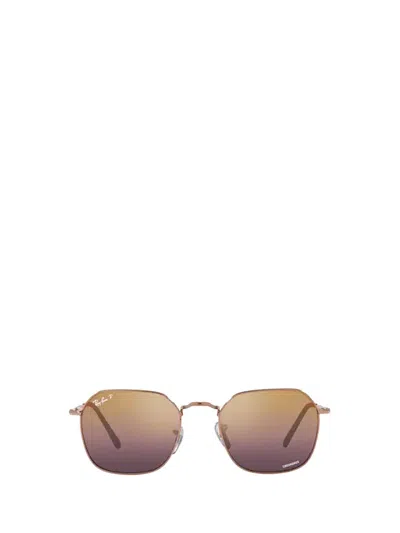 Ray Ban Womens Gold Rb3694 Jim Hexagonal-frame Metal Sunglasses In Pink