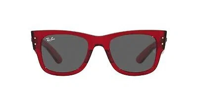 Pre-owned Ray Ban [ray-ban] Sunglasses Rb0840sf Mega Wayfarer Transparent Red Frame/dark Gray Lens In Transparent Red Frame / Dark Grey Lens