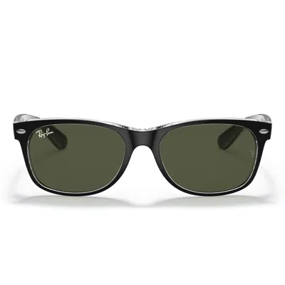 Ray Ban Sunglasses Rb2132 6052 New Wayfarer Black/green G 15 Unisex