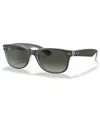 Ray Ban Unisex Polarized Sunglasses, Rb2132 New Wayfarer In Gunmetal,grey Gradient