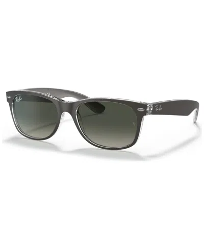 Ray Ban Unisex Polarized Sunglasses, Rb2132 New Wayfarer In Gunmetal,grey Gradient