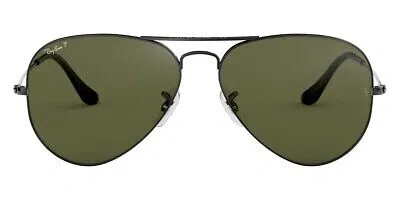Pre-owned Ray Ban Ray-ban Sunglasses Rb3025 004/58 Gunmetal Aviator Green Classic Polarized 58mm