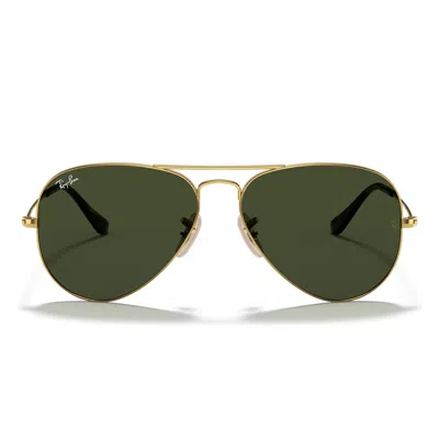 RAY BAN RAY BAN SUNGLASSES RB3025 181 AVIATOR GRADIENT GOLD/GREEN G 15 UNISEX