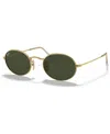 Ray Ban Oval Rb1970 919631 Sunglasses In Gold,green