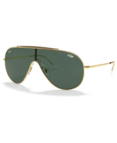 Ray Ban Sunglasses, Rb3597 In Gold,dark Green