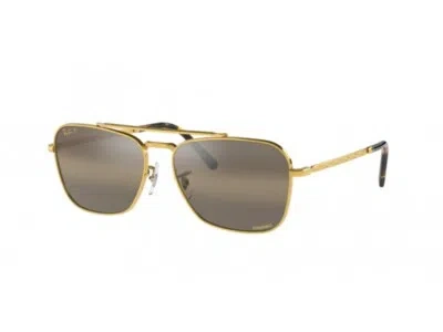 Pre-owned Ray Ban Ray-ban Sunglasses Rb3636 Caravan 9196g5 Gold Brown Man Woman