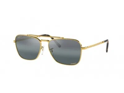 Pre-owned Ray Ban Ray-ban Sunglasses Rb3636 Caravan 9196g6 Gold Blue Man Woman