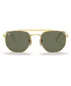 Ray Ban Aviator Metal Frame Vintage Sunglasses In Gold,green