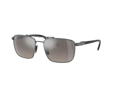 Pre-owned Ray Ban Ray-ban Sunglasses Rb3715m F0845j Gunmetal Grey Man In Gray
