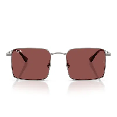 Ray Ban Sunglasses Rb3782 004/75 Idan Gunmetal/dark Violet Unisex In Multi