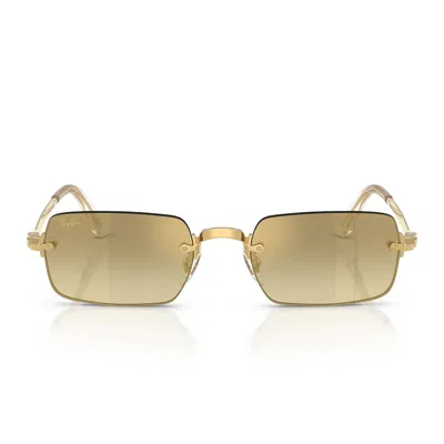 RAY BAN RAY BAN SUNGLASSES RB3928 001/7 I X ASAP ROCKY GOLD ARISTA/MIRRORED BROWN UNISEX