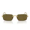 Ray Ban Ray-ban 54mm Polarized Rectangular Sunglasses In Gold