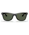 Ray Ban Sunglasses, Rb4195 Wayfarer Liteforce In Black Shiny,green