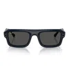 Ray Ban Ray-ban 56mm Polarized Rectangular Sunglasses In Black