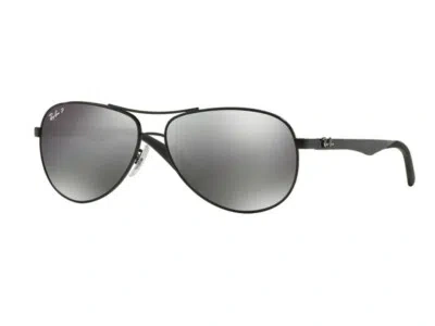 Pre-owned Ray Ban Ray-ban Sunglasses Rb8313 Carbon Fibre 002/k7 Black Gray Polar