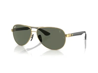 Pre-owned Ray Ban Ray-ban Sunglasses Rb8331m F00871 Gold Green Man