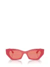 Ray Ban Womens Coral Rb4430 Zena Bio-based Irregular-frame Injected Sunglasses In Red Cherry