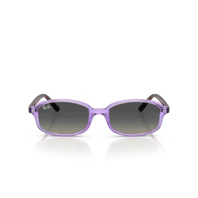 Ray Ban Sunglasses Rj9132 S 719911 Mini Sam Transparent Purple/smoked Gray Children In Blue