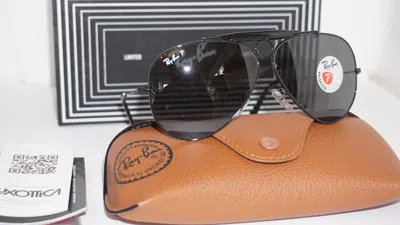 Pre-owned Ray Ban Sunglasses Shooter Reloaded Black Polarized Rb3138 002/48 58 09 135
