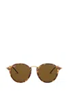 Ray Ban Sunglasses, Rb2447 Round Fleck In Spotted Brown Havana