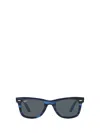 Ray Ban Womens Blue Rb2140 Wayfarer Acetate Sunglasses In Striped Blue