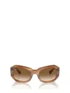 Ray Ban Beate Sonnenbrillen Braun Gestreift Fassung Braun Glas 56-20 In Striped Brown