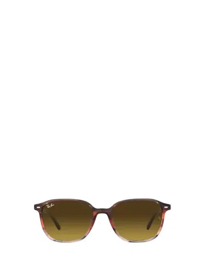 Ray Ban Ray-ban Sunglasses In Striped Brown & Red