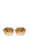 Ray Ban Square Ii Sunglasses In Transparent Light
