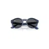 Ray Ban 2180 Reverse Sunglasses Transparent Navy Blue Frame Grey Lenses 52-22