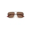 Ray Ban Ari Bio-based Limited Sunglasses Gunmetal Frame Brown Lenses 56-16