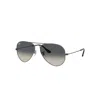 Ray Ban Sunglasses Unisex Aviator Gradient - Gunmetal Frame Grey Lenses 62-14 In Gunmetal