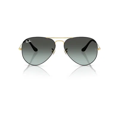 Ray Ban Aviator Large Metal Sunglasses Arista Frame Blue Lenses 62-14