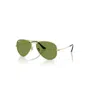 Ray Ban Sunglasses Unisex Aviator Large Metal - Arista Gold Frame Green Lenses 58-14 In Gold