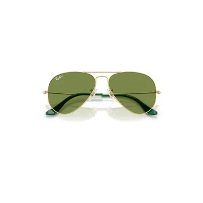 Ray Ban Aviator Large Metal Sunglasses Arista Gold Frame Green Lenses 62-14