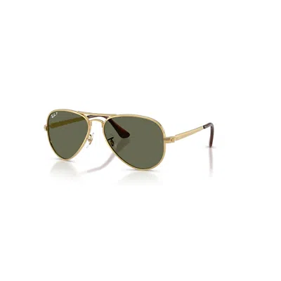Ray Ban Aviator Max Sonnenbrillen Arista Gold Fassung Grün Glas Polarisiert 58-16