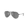 Ray Ban Sunglasses Unisex Aviator Reverse - Black Frame Silver Lenses 59-11 In Black