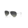 Ray Ban Sunglasses Unisex Aviator Reverse - Silver Frame Grey Lenses 59-11 In Silver