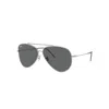 Ray Ban Sunglasses Unisex Aviator Reverse - Silver Frame Grey Lenses 62-11 In Silver