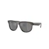 Ray Ban Sunglasses Unisex Boyfriend Reverse - Transparent Dark Grey Frame Silver Lenses 56-18 In Transparent Dark Grey