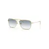 Ray Ban Sunglasses Unisex Caravan Reverse - Arista Gold Frame Blue Lenses 61-15 In Gold