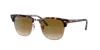 Ray Ban Clubmaster Fleck Sunglasses Tortoise Frame Brown Lenses 51-21 In Tortoise