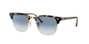 Ray Ban Clubmaster Fleck Sunglasses Yellow Frame Blue Lenses 51-21 In Yellow