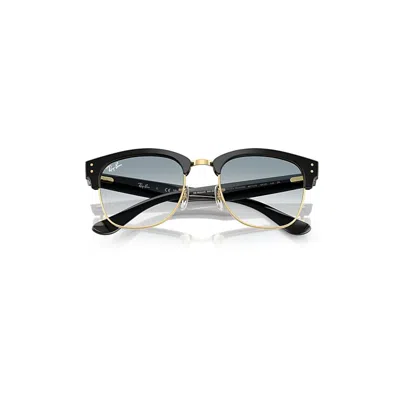 Ray Ban Clubmaster Reverse Sunglasses Black Frame Blue Lenses 54-21