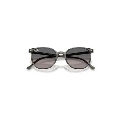 Ray Ban Elliot Sunglasses Striped Grey Frame Grey Lenses Polarized 52-19