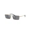 Ray Ban Sunglasses Unisex Emy - Gold Frame Grey Lenses 56-17 In Gold