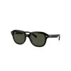 Ray Ban Sunglasses Unisex Erik - Black Frame Green Lenses 53-20 In Black