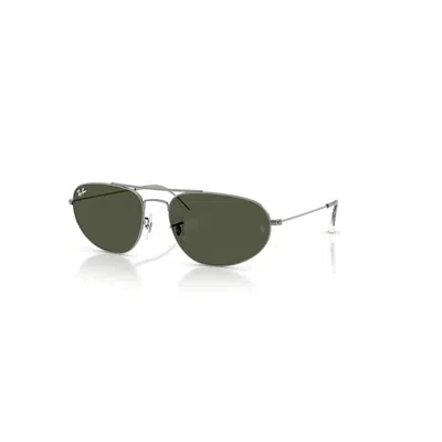 Ray Ban Sunglasses Unisex Explorer Iv - Gunmetal Frame Green Lenses 60-18 In Gray